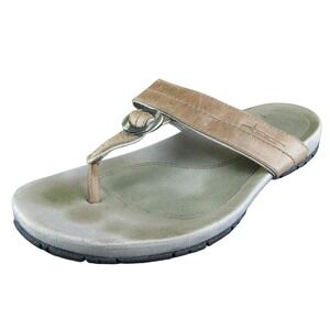 Teva 4245 Women Flip Flop Sandal Shoes Brown Leather Size 7 Medium